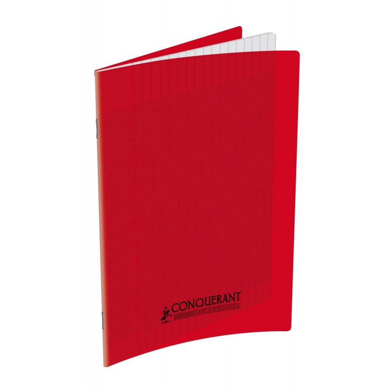 Cahier polypro 17X22 PP Rouge 90G 96P Seyès