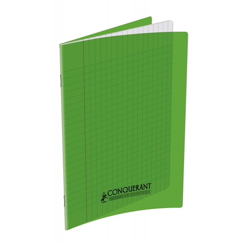Cahier polypro 17X22 PP Vert 90G 96P Seyès