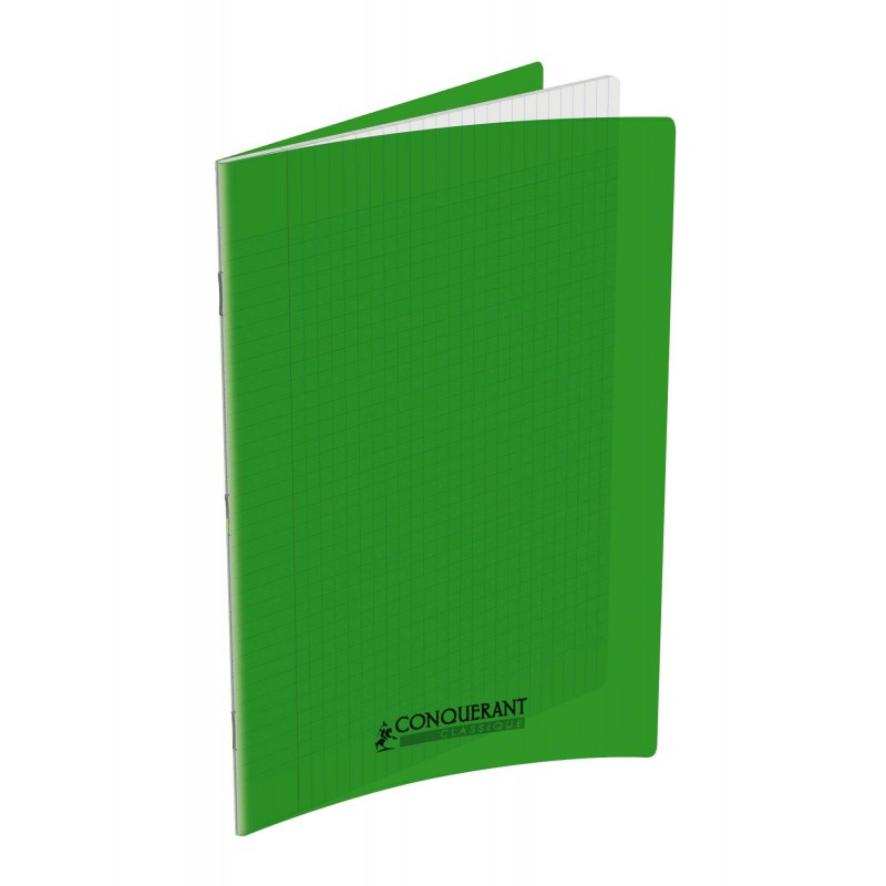Cahier polypro 24X32 PP Vert 90G 96P Seyès
