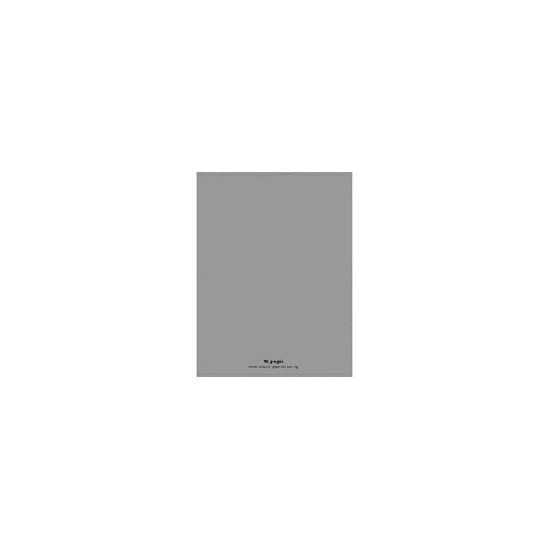 Cahier polypro 24X32 PP Gris 90G 48P Seyès