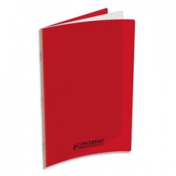 Cahier polypro rouge...